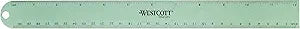 Westcott 16019 12-Inch Aluminum Ruler - Green — main product image