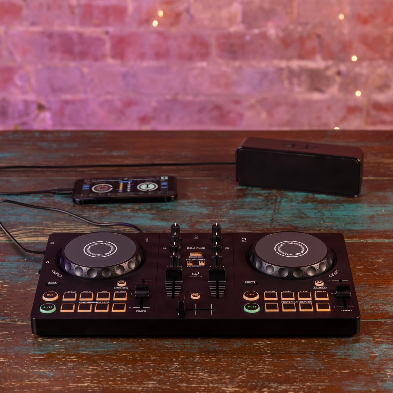 AlphaTheta DDJ-FLX2 Compact 2-Channel DJ Controller