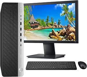 HP 600 G3 i5 Desktop PC with New 24