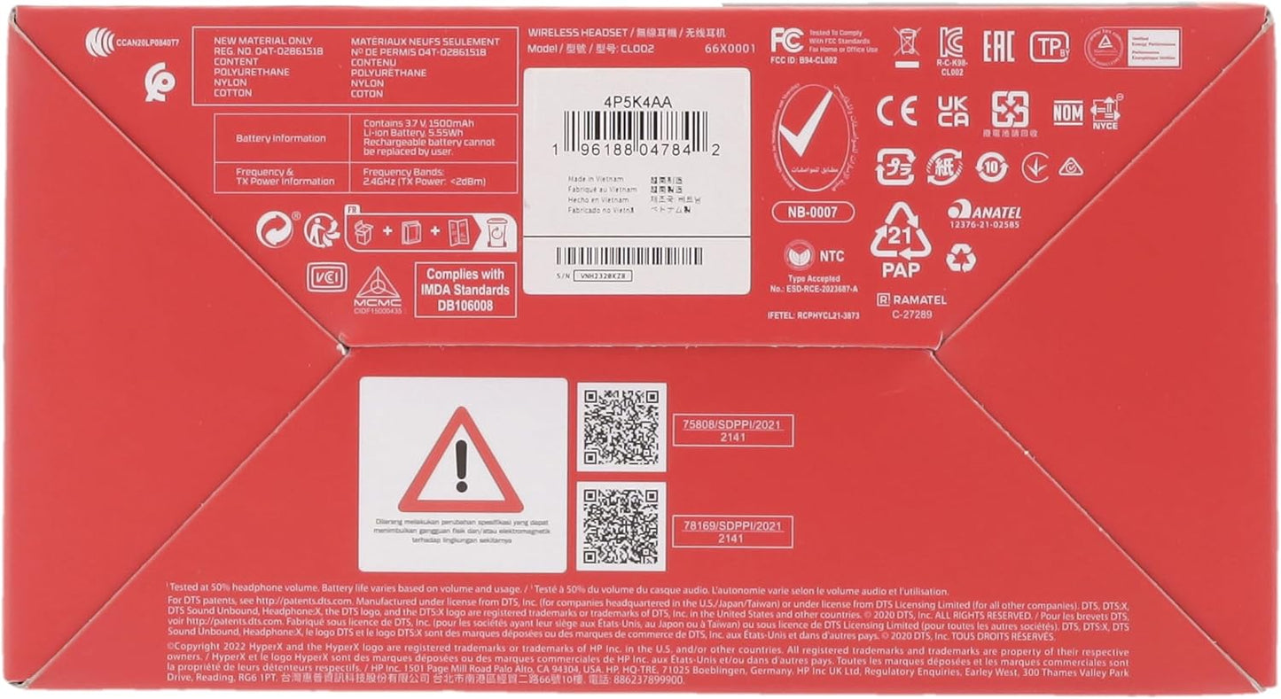 HyperX HHSC2X-BA-RD/G Cloud II Wireless Gaming Headset - Red