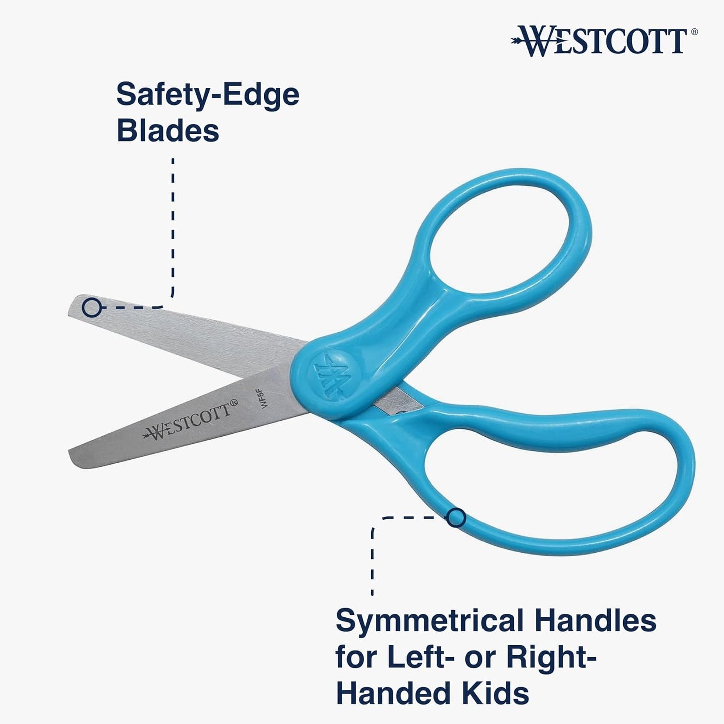 Westcott 15968 Kids Scissors 5-Inch Blunt Tip Blue