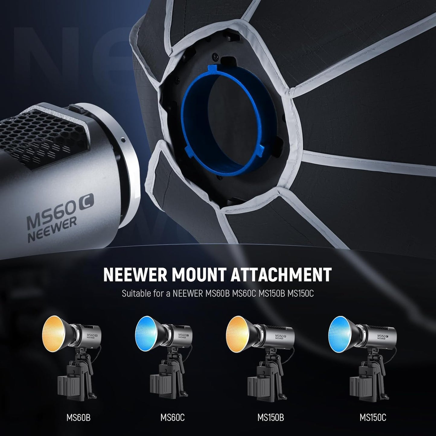 Neewer NS4P 50cm Octagonal Softbox with Grid
