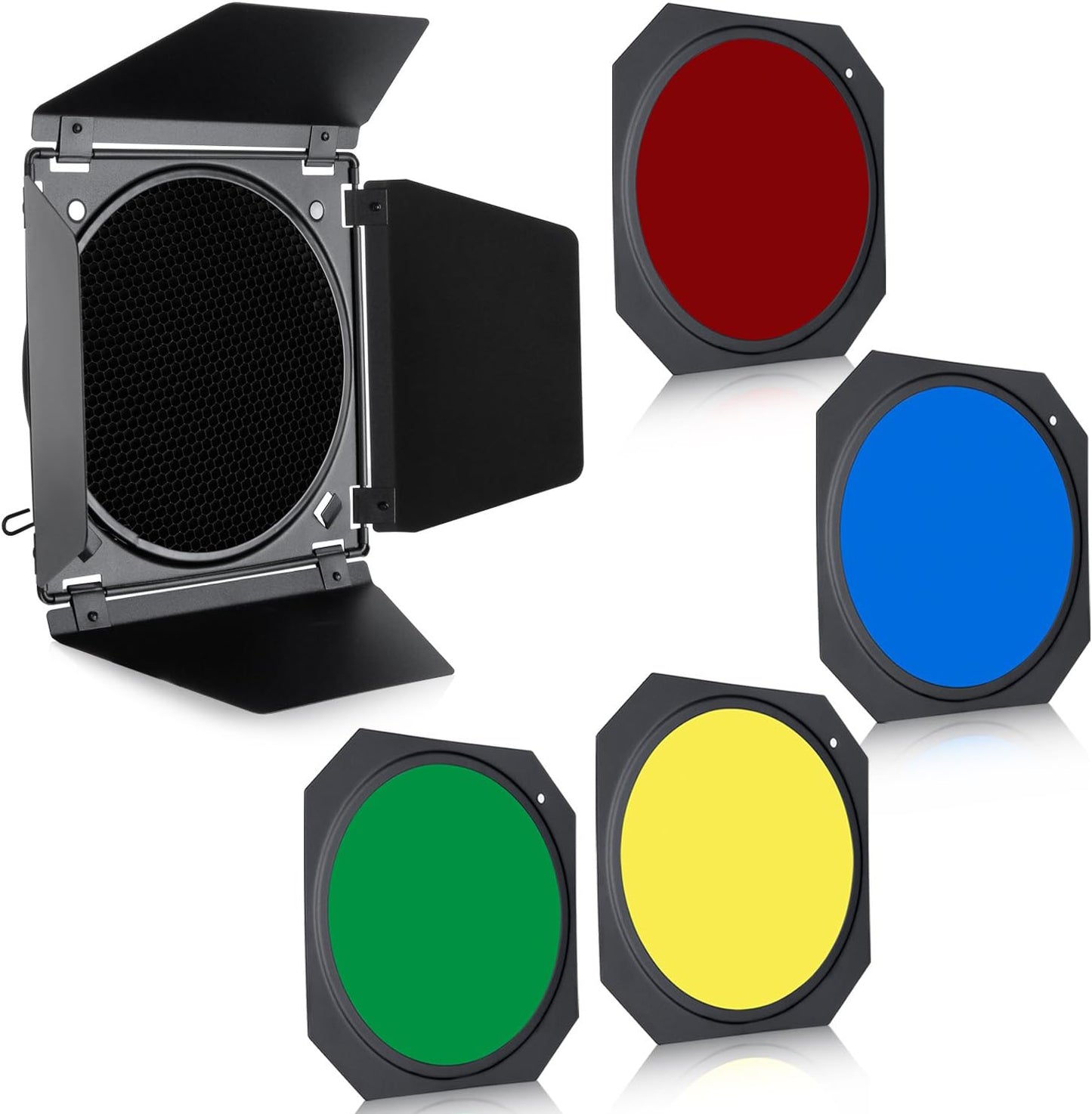 Neewer Barn Door Honeycomb Grid Gel Kit for Alienbees