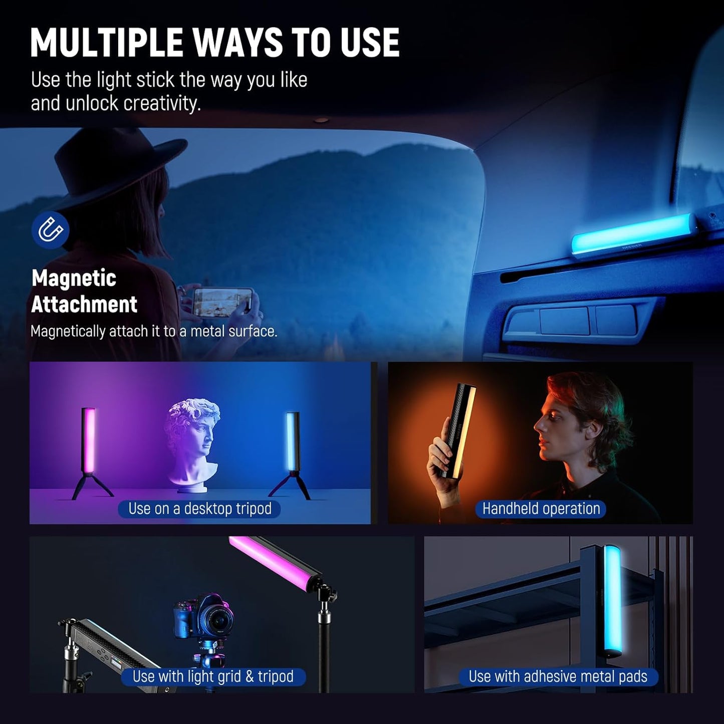 Neewer 10103818 RGB Light Wand Photography Video