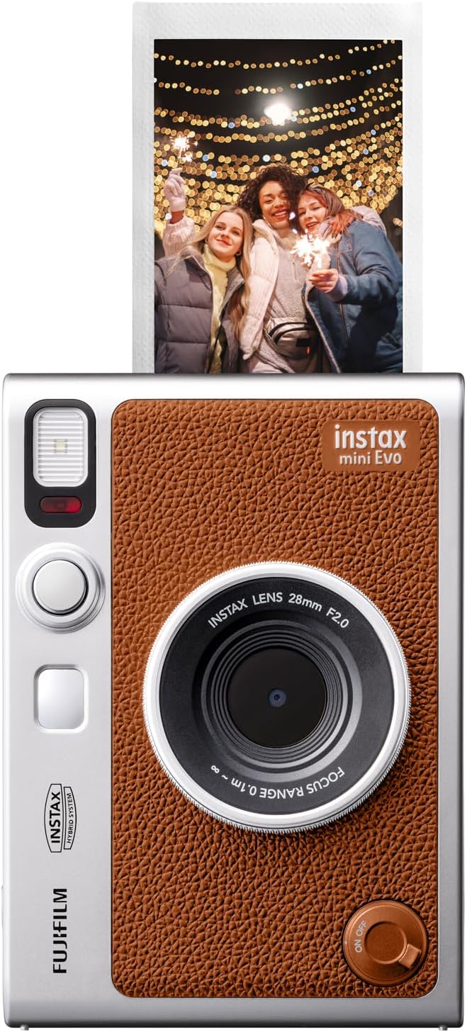 Fujifilm 16812534 Instax Mini EVO Instant Camera - Brown — main product image