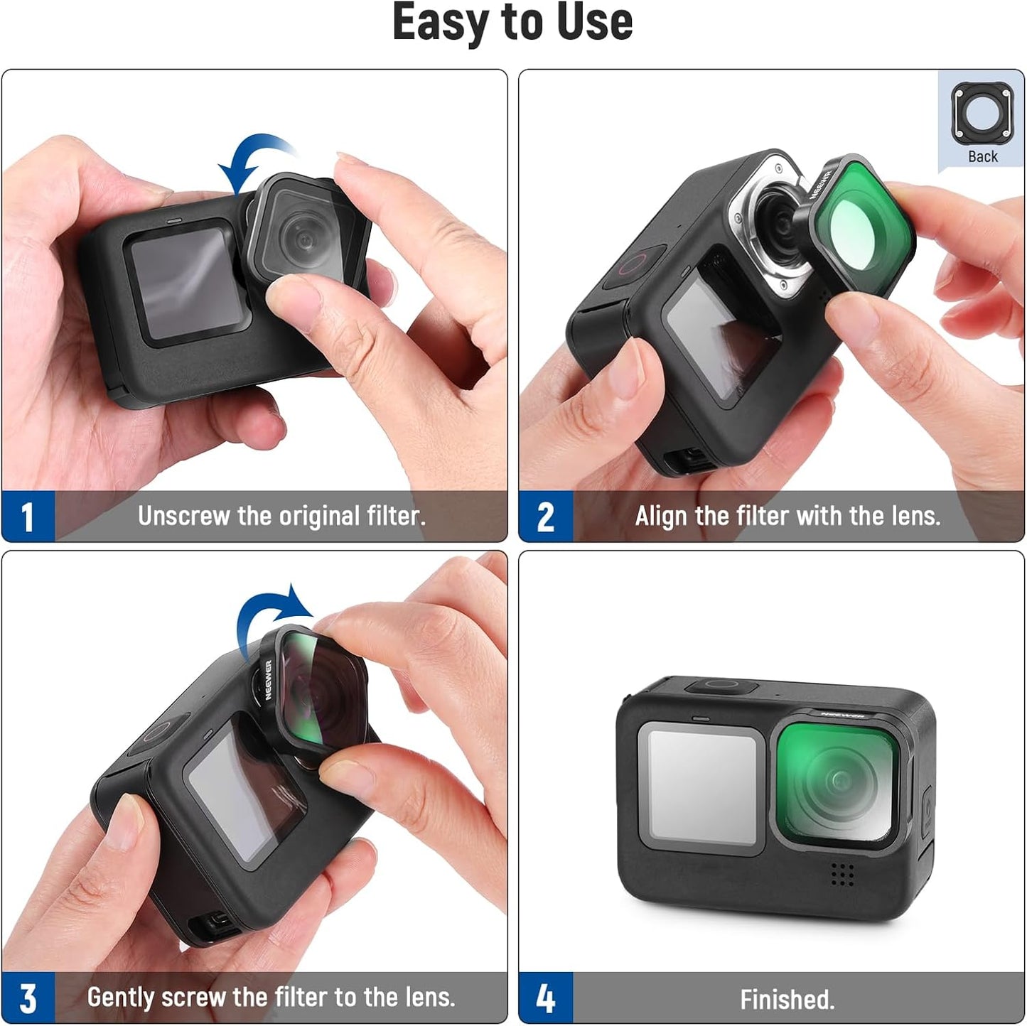 Neewer 10102499 15X Macro Lens GoPro Hero