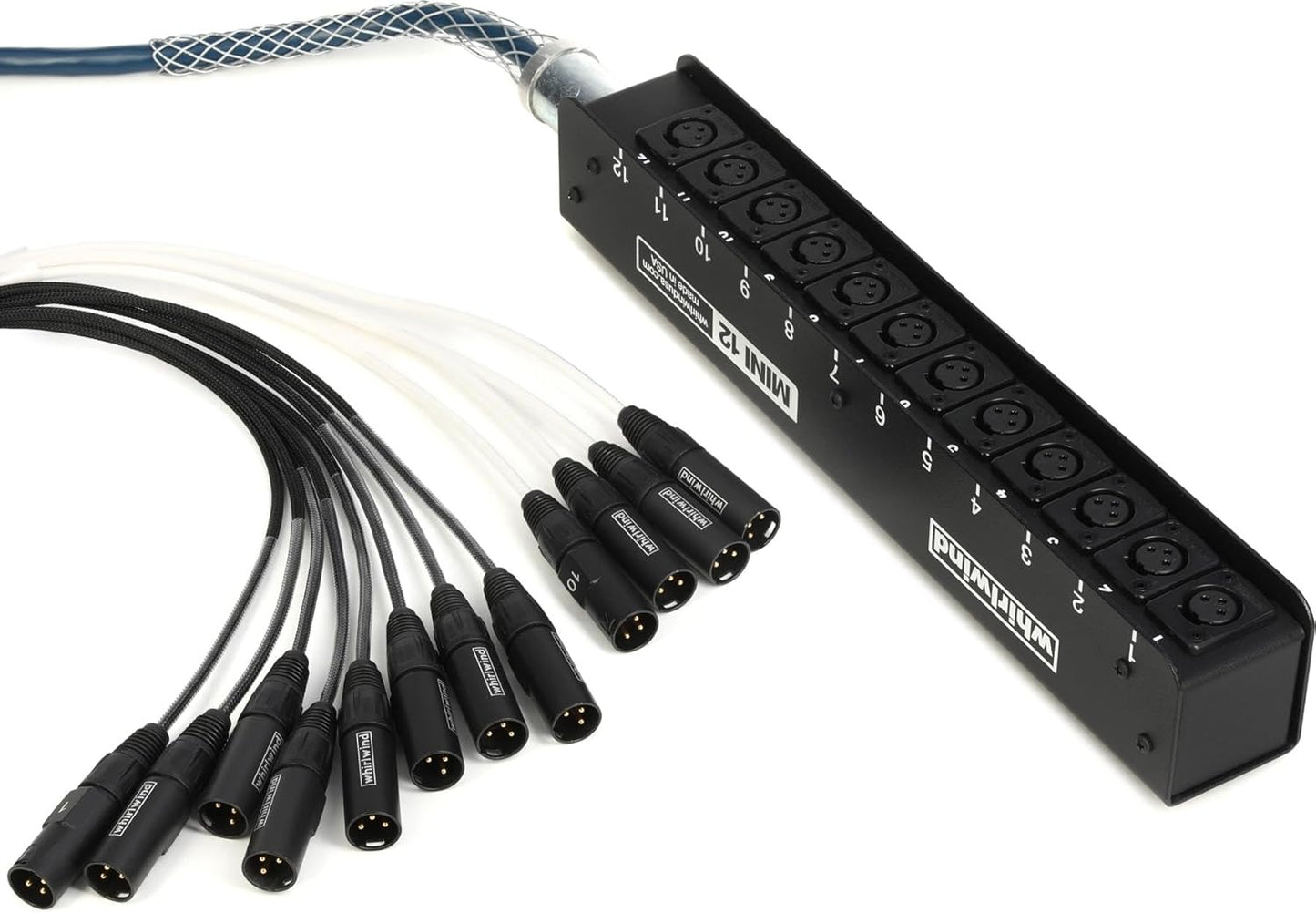 Whirlwind Medusa Mini 12 Low Profile Audio Snake 25 ft