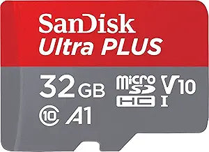 SanDisk Ultra Plus 32GB microSDXC UHS-I Memory Card — main product image