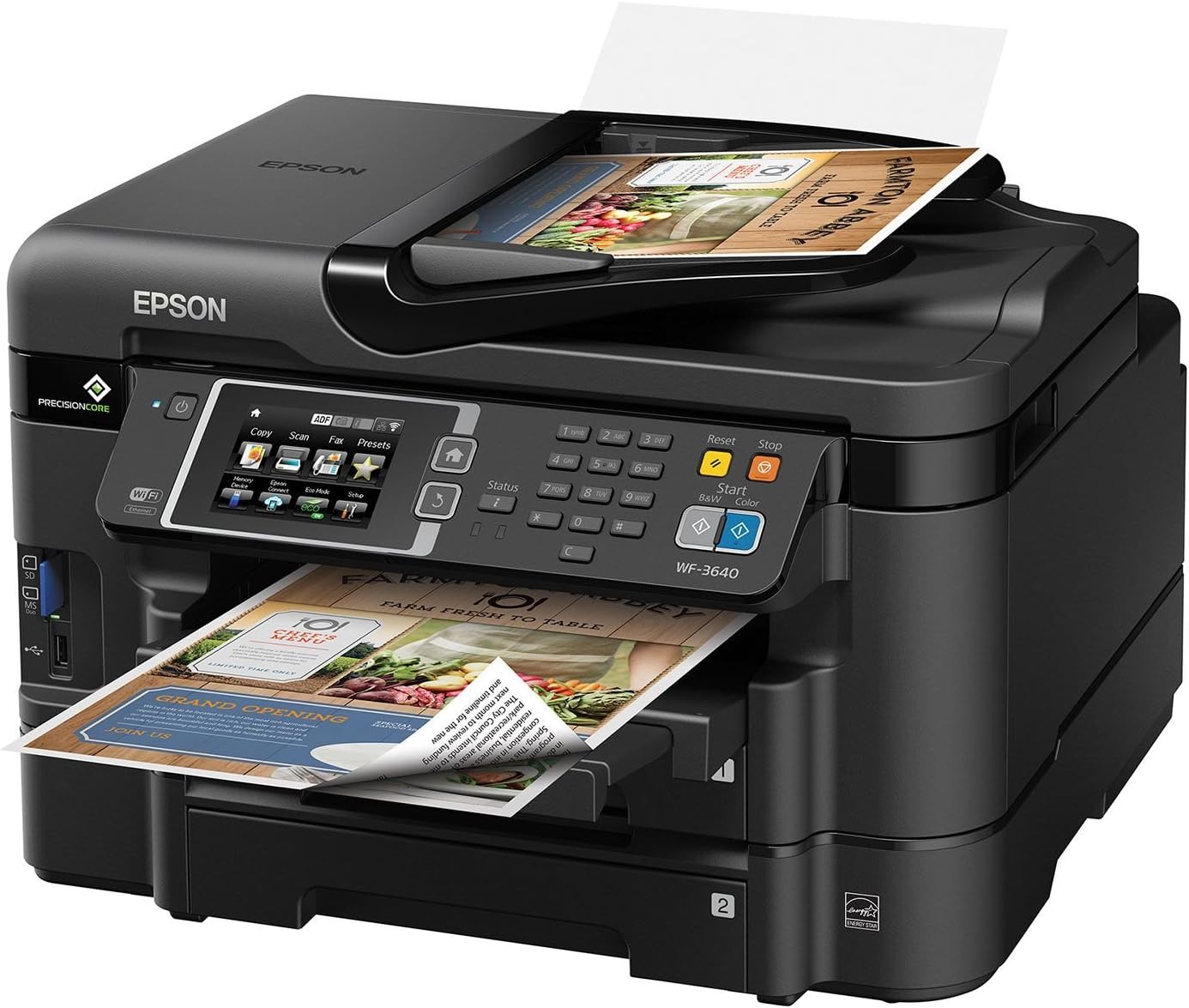 Epson WF-3640 Wireless All-in-One Inkjet Printer