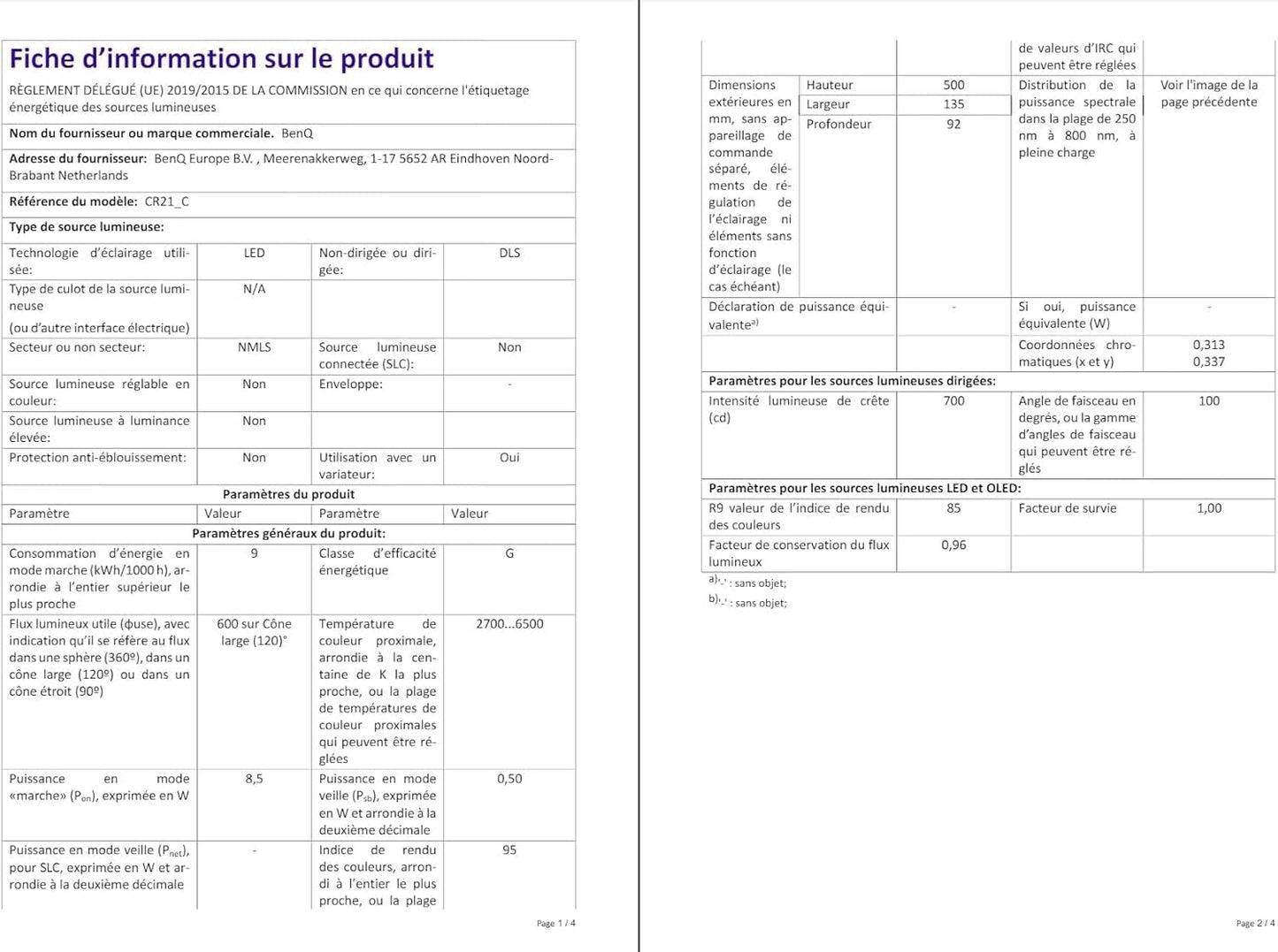 BenQ 9H.W4KWT.WS3 ScreenBar Pro Monitor Light