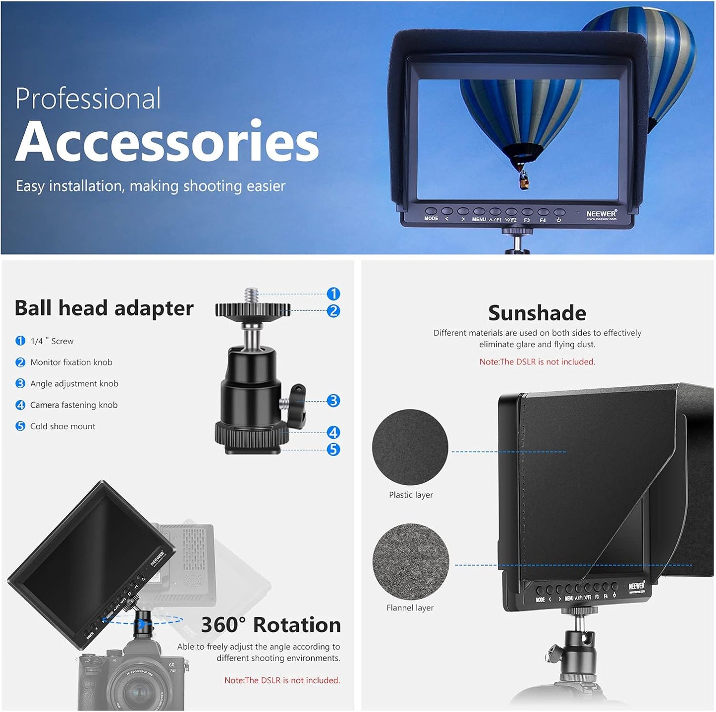 Neewer F100 7-inch HDMI Camera Field Monitor