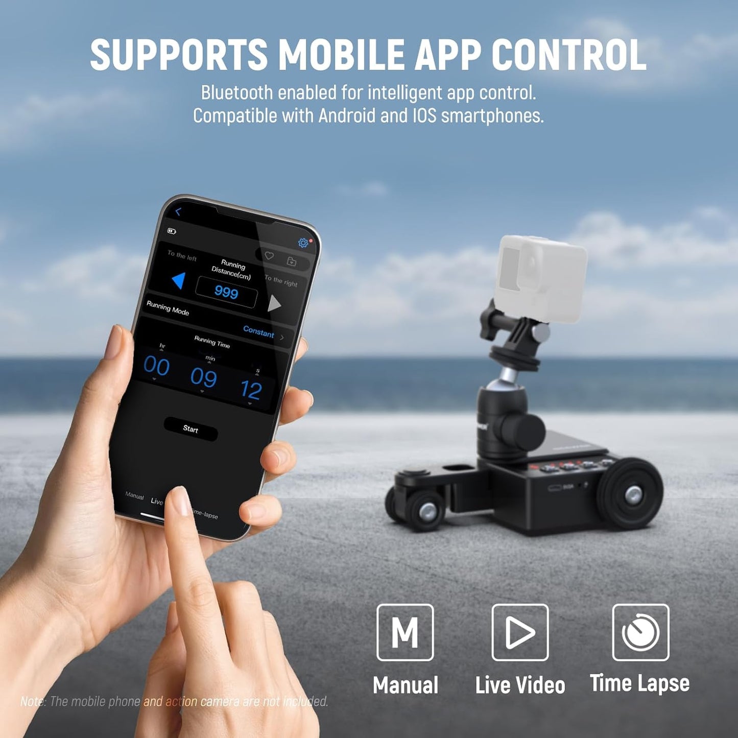 Neewer 10102371 Motorized Camera Dolly - App Controlled