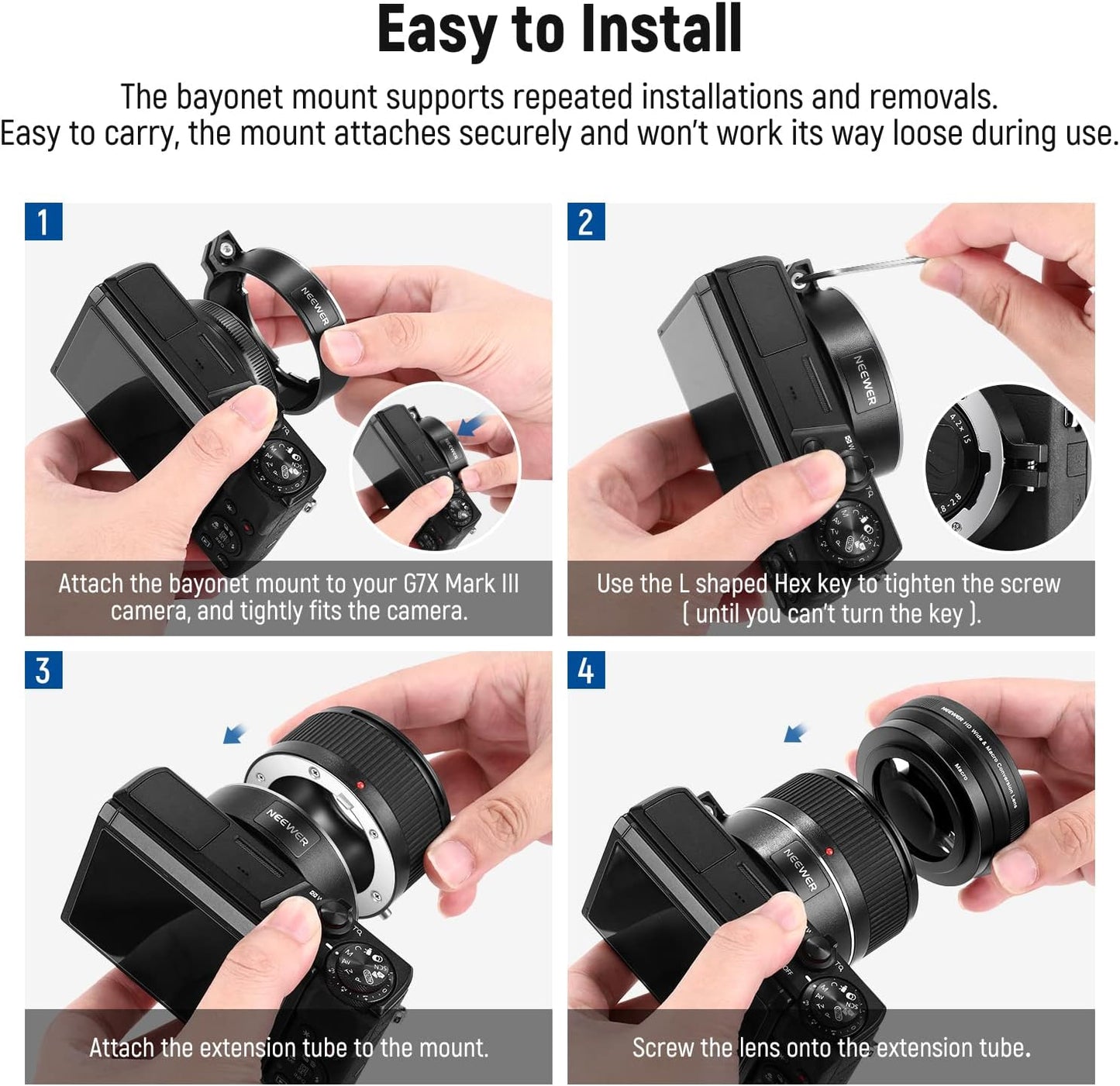 Neewer 10101331 Wide Angle Lens for Canon G7X III