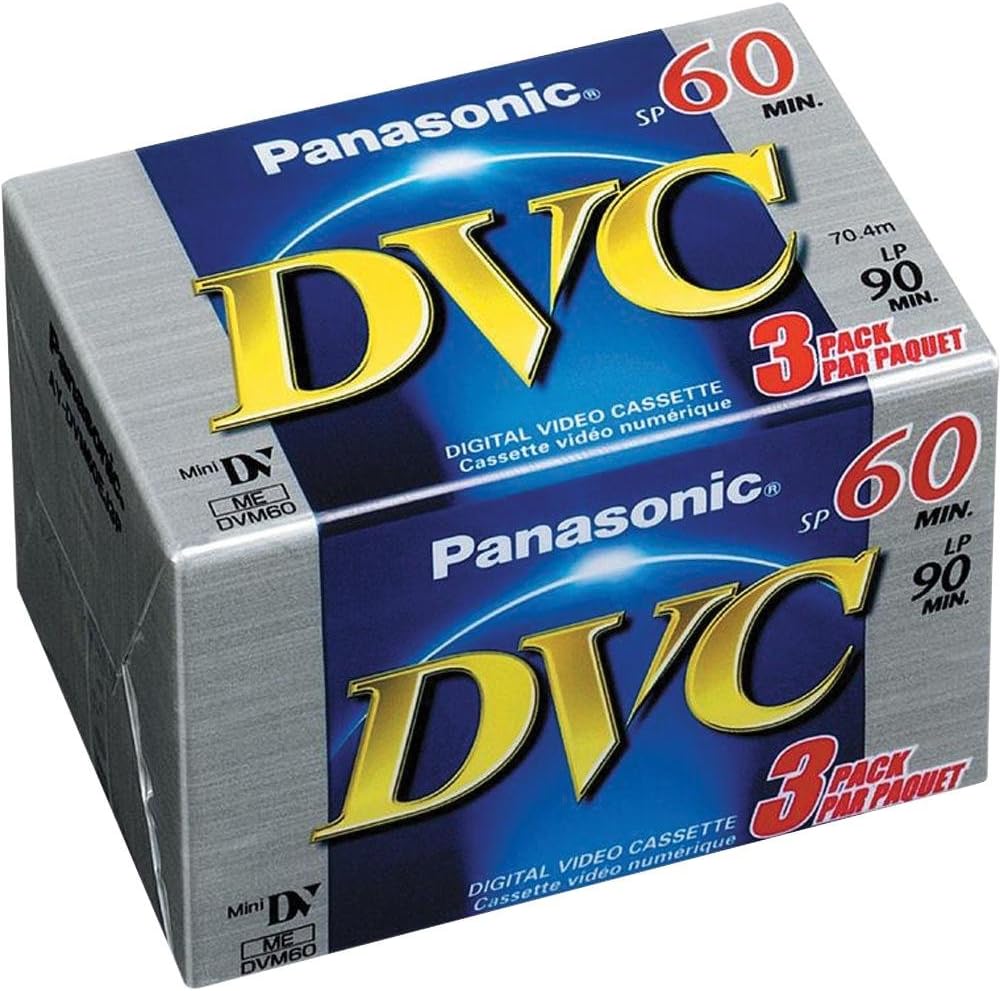 Panasonic AY-DVM60EJ/3P MiniDV Videocassette - 60 Minute 3-Pack