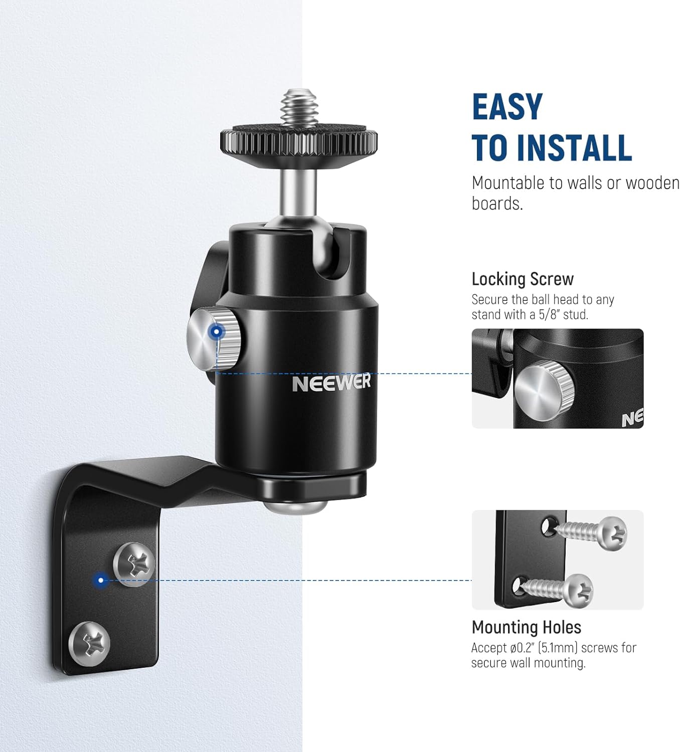 Neewer 10102507 Wall Ceiling Mount Light Bracket