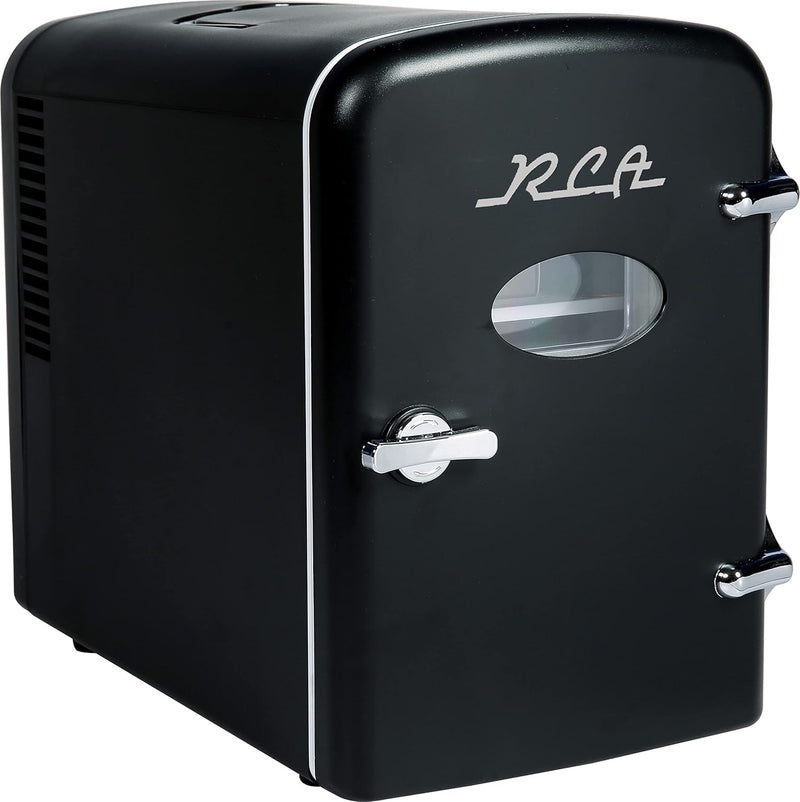 RCA RMIS129-BLACK Arctic Chef Mini Retro 6-Can Refrigerator — main product image
