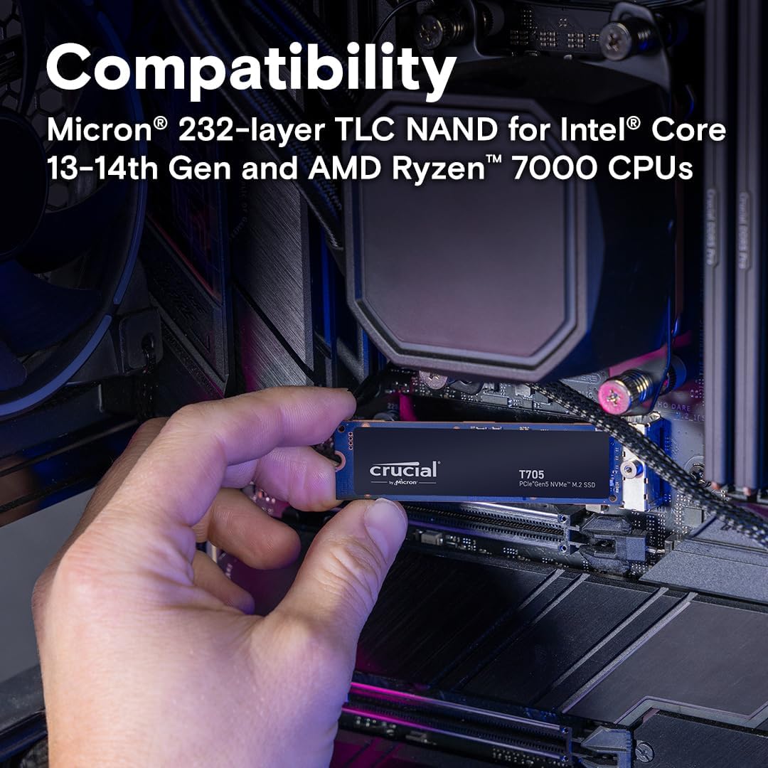 Crucial CT2000T705SSD3 2TB PCIe Gen5 NVMe SSD Adobe CC