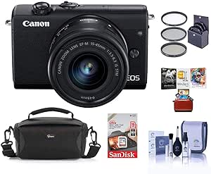 Canon EOS M200 Mirrorless Camera 15-45mm Lens Bundle