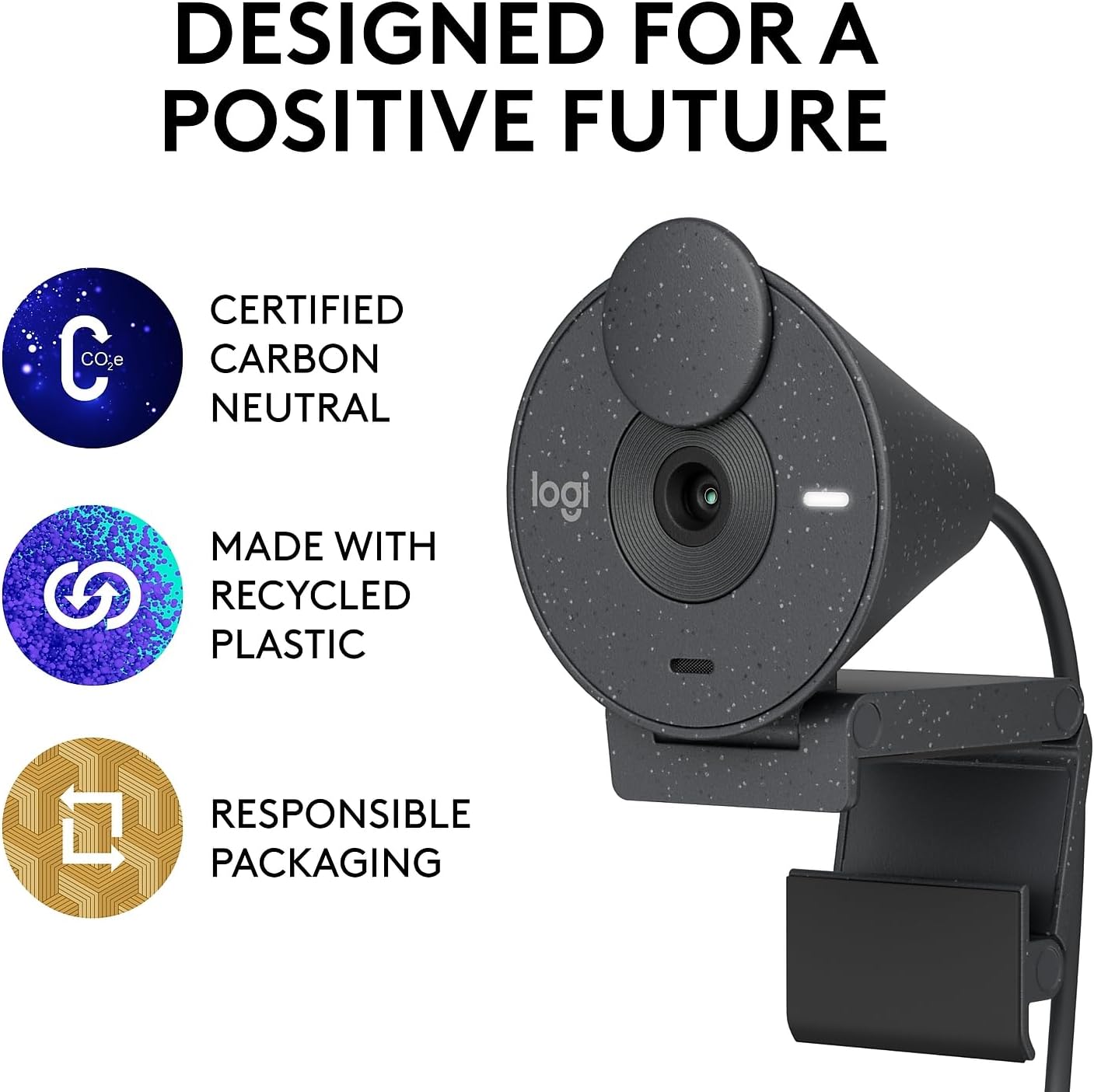 Logitech Brio 300 USB-C Webcam 1080p (Renewed)