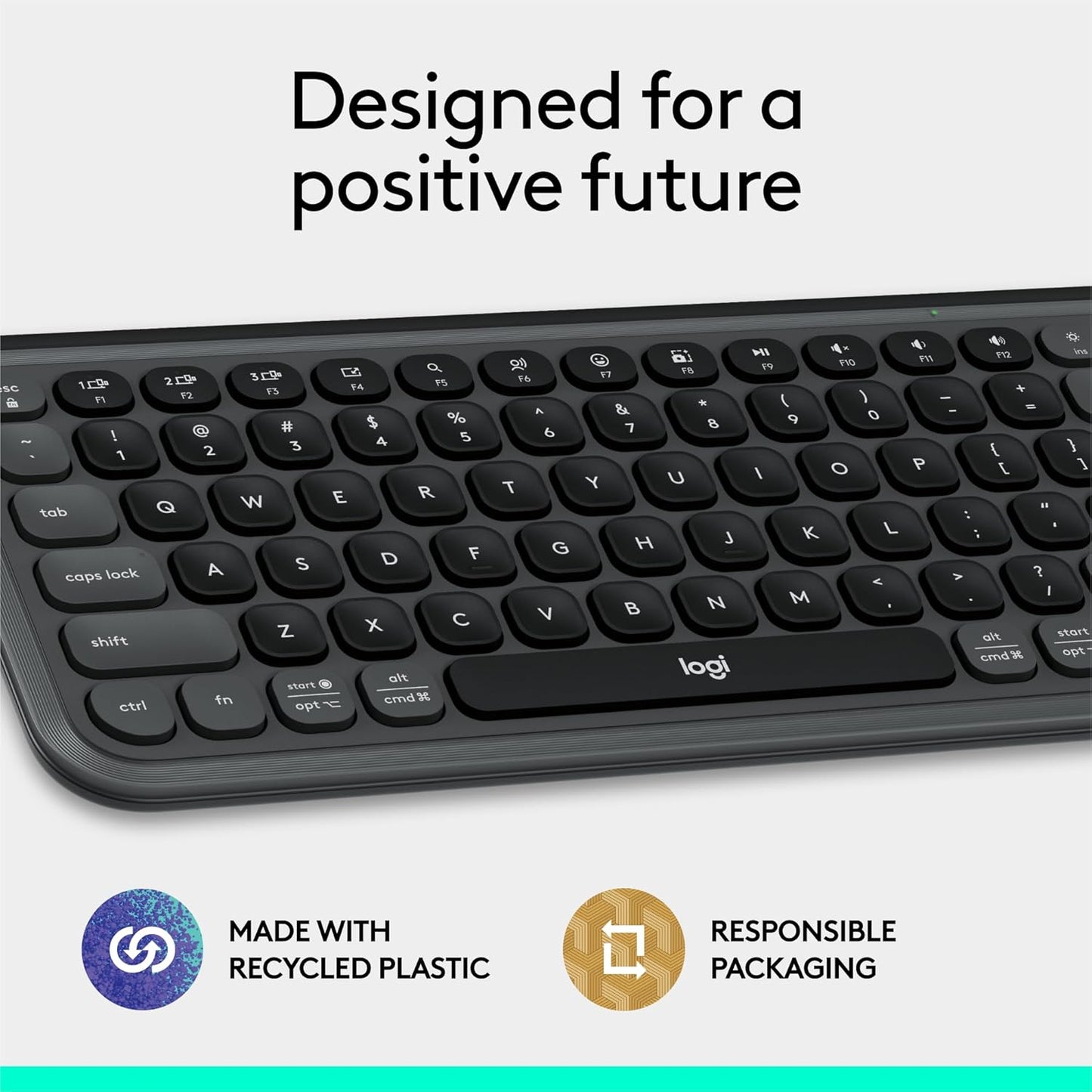 Logitech 920-013051 POP ICON Keys Bluetooth Wireless Keyboard Graphite