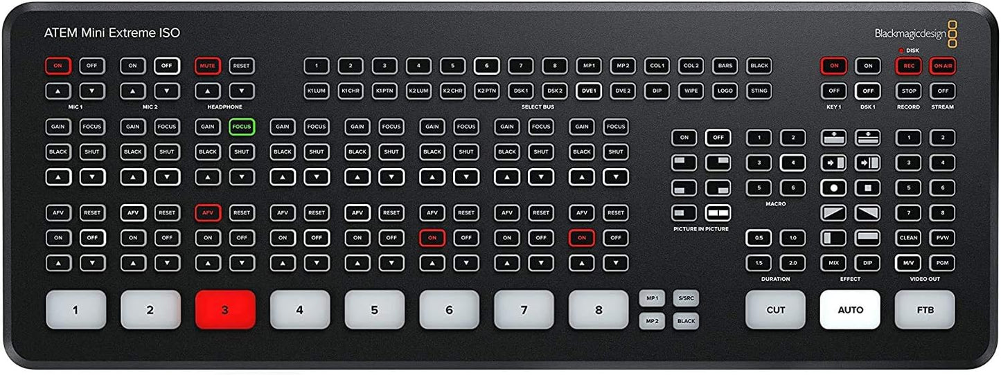 Blackmagic Design ATEM Mini Extreme ISO - Live Stream Switcher Bundle
