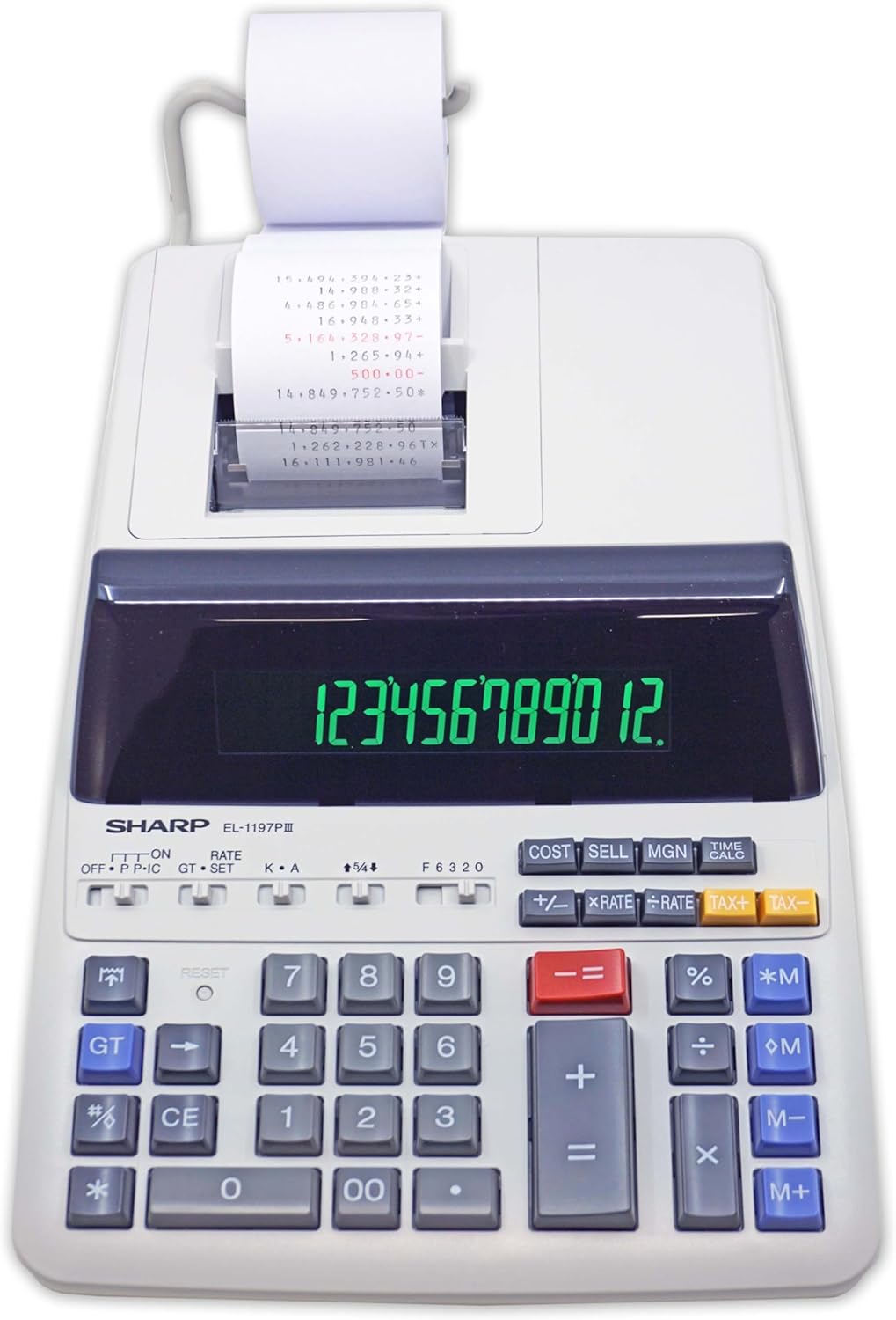Sharp EL-1197PIII Heavy Duty Printing Calculator