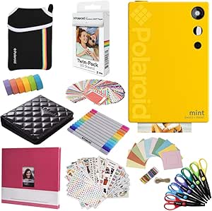 Polaroid AMZPOLSP02K5Y Mint Instant Camera Bundle, Yellow
