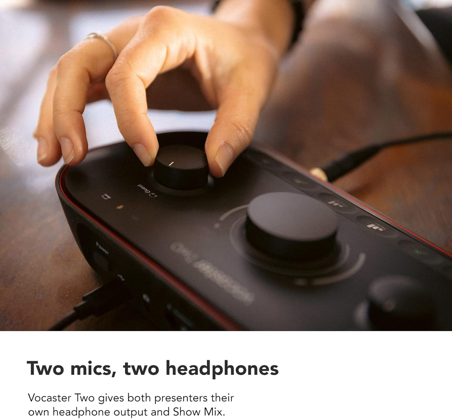 Focusrite AMS-VOCASTER-TWO Podcast Interface Host & Guest Recording