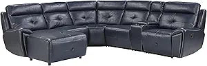 Lexicon 194840135852 Beckinsdale Navy Blue Sectional Sofa
