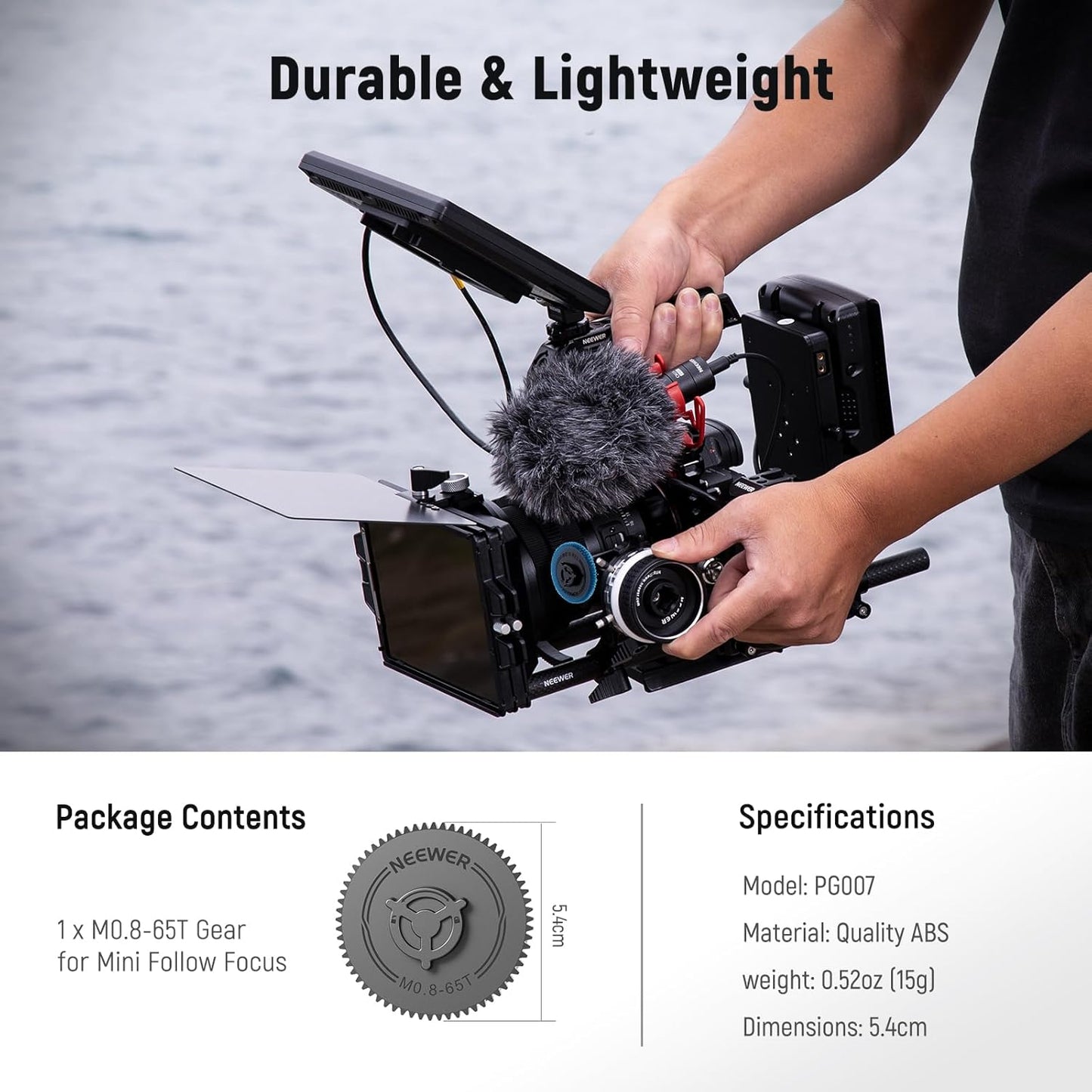 Neewer 10102693 M0.8-65T Follow Focus Gear