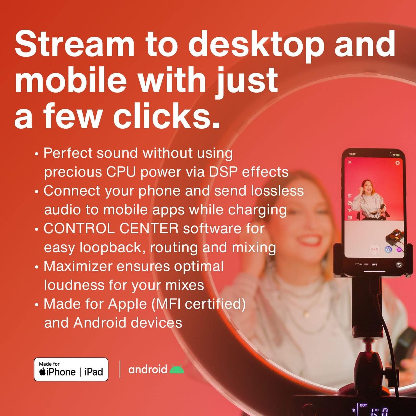 Lewitt Connect 6 USB-C Audio Interface - Recording & Streaming