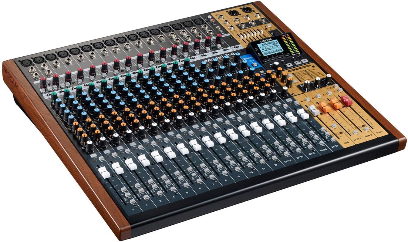 Tascam Model 24 24-Channel Multitrack Recorder Audio Interface Bundle