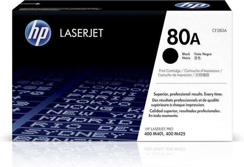 HP CF280A 80A Black LaserJet Toner Cartridge — main product image