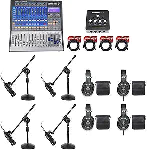 PreSonus SL-1602 USB Recording Mixer Bundle w/AT2020 Mics