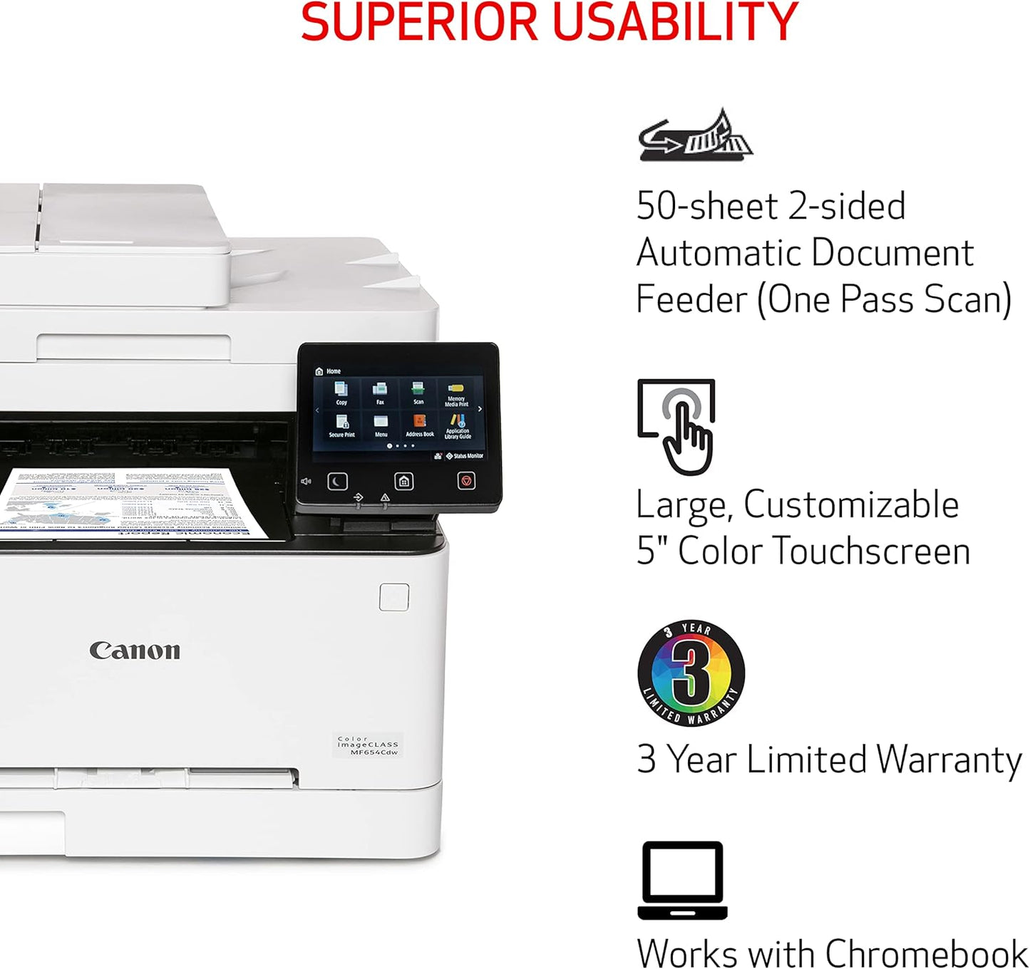 Canon 5158C002 imageCLASS MF656Cdw Color Laser Printer
