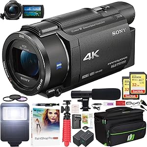 Sony FDR-AX53/B 4K Handycam - Bundle with Accessories