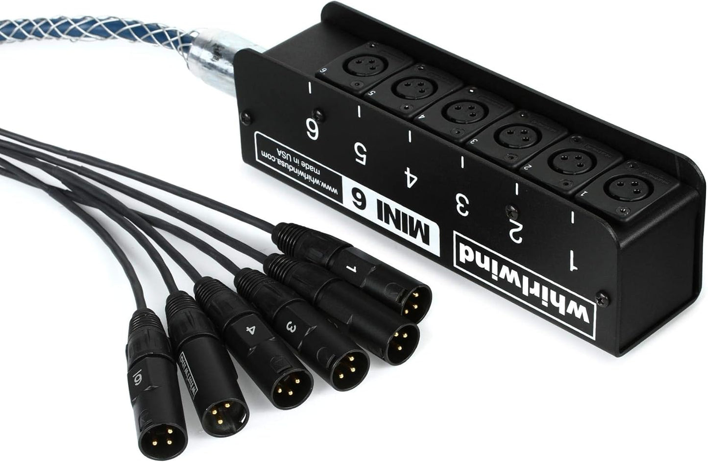 Whirlwind Medusa Mini 6 Channel XLR Drop Snake