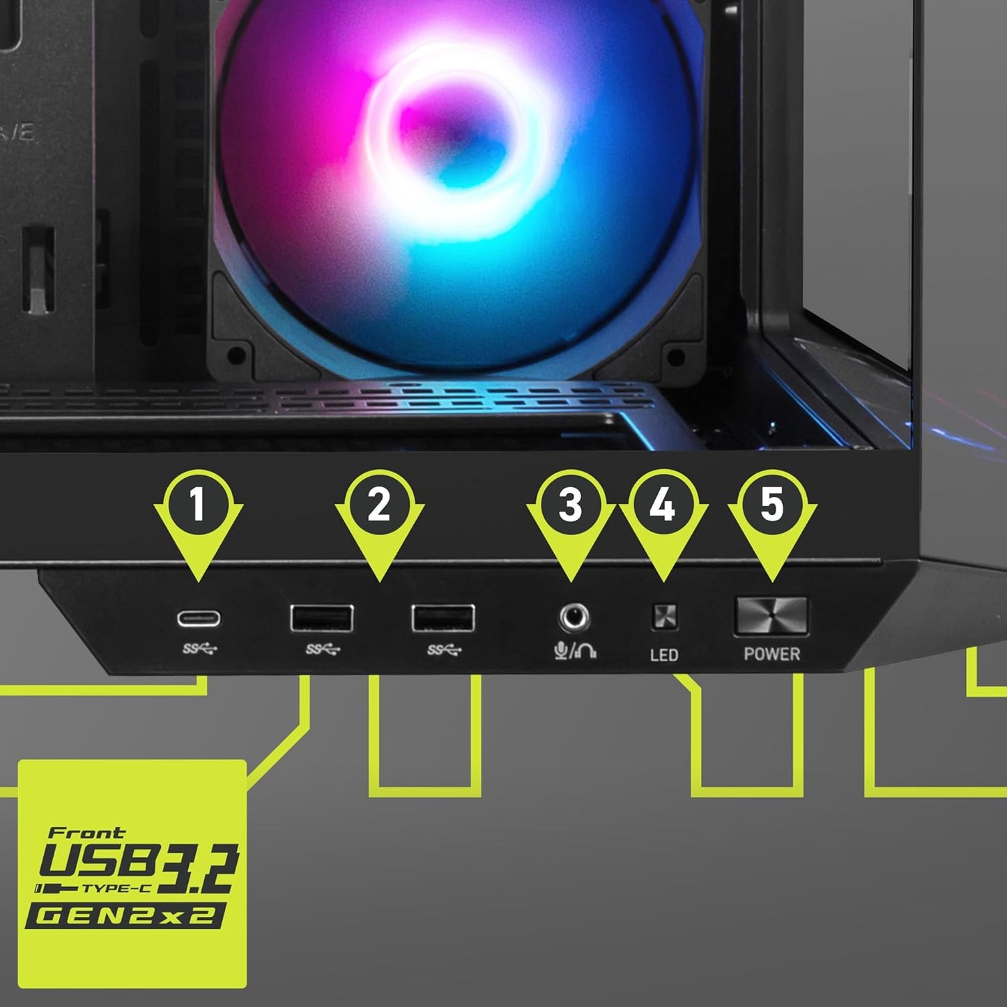 MSI MAG PANO 100R PZ Mid-Tower Gaming Case