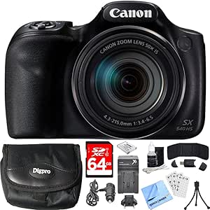 Canon E3CNPSSX540HS PowerShot SX540 HS 50x Zoom Camera Bundle