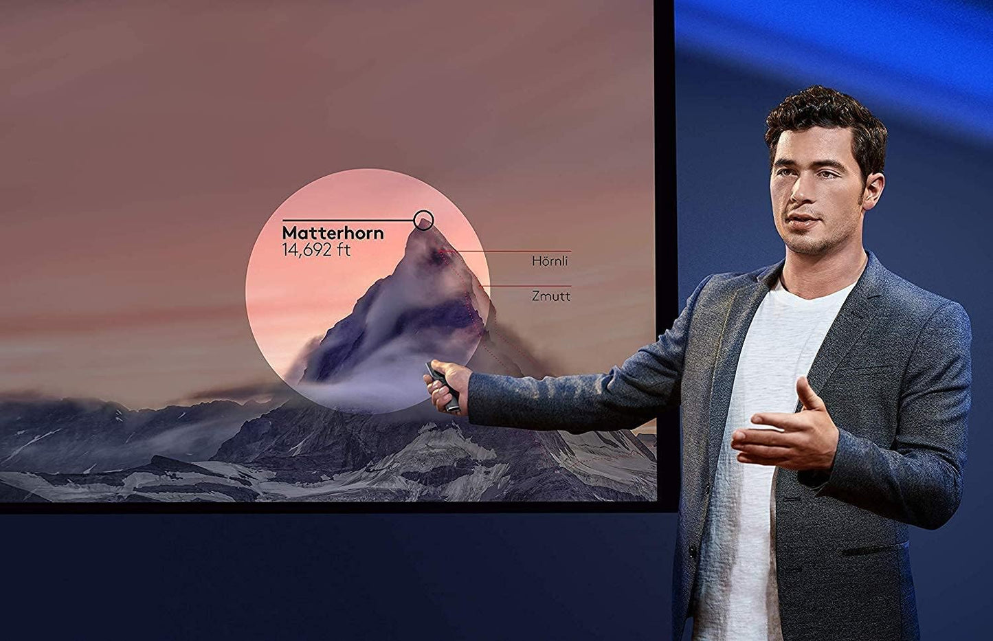 Logitech Spotlight Presentation Remote with Bluetooth Renewed