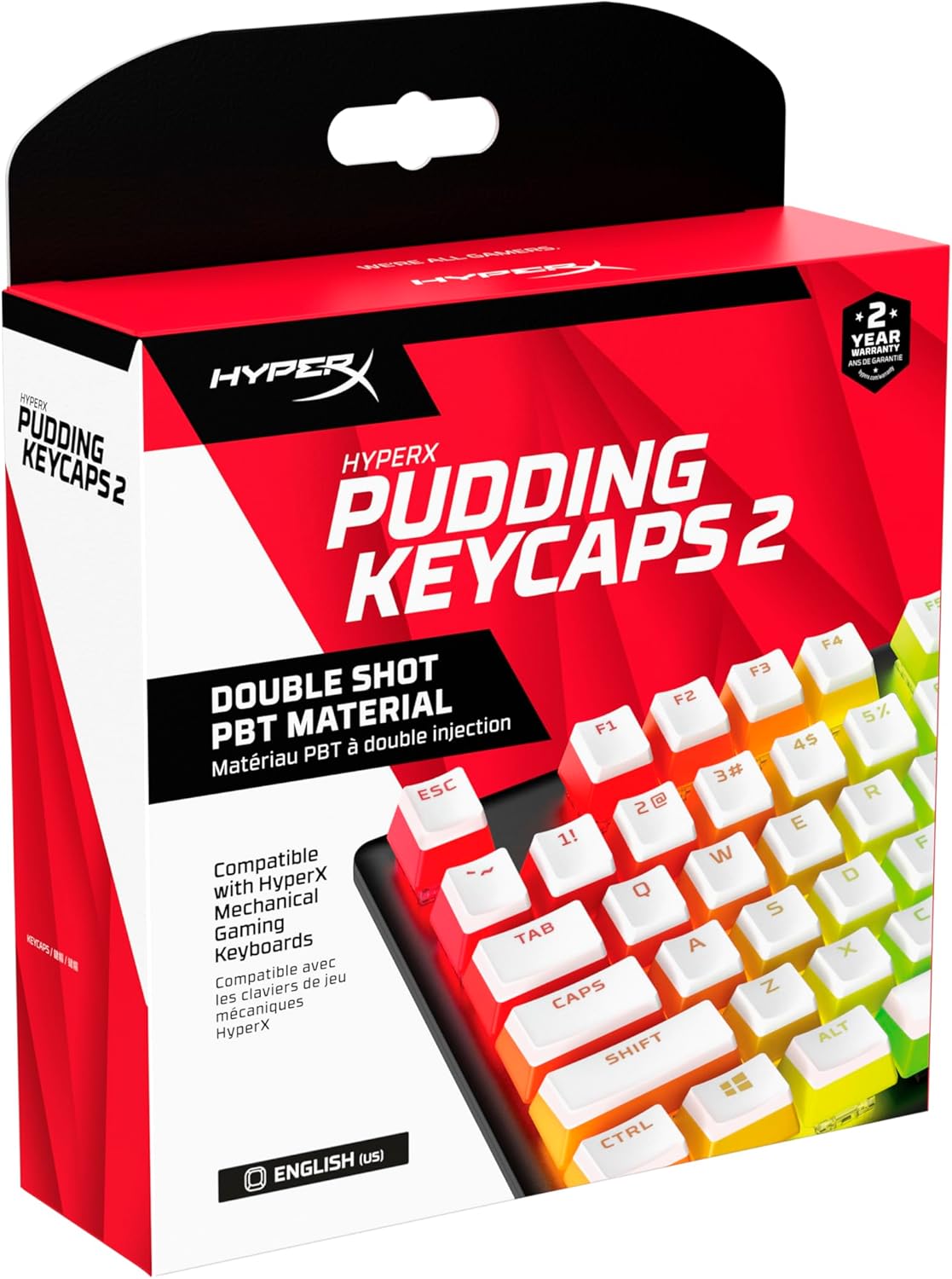 HyperX 7G8K2AA#ABA White Pudding Keycap Set