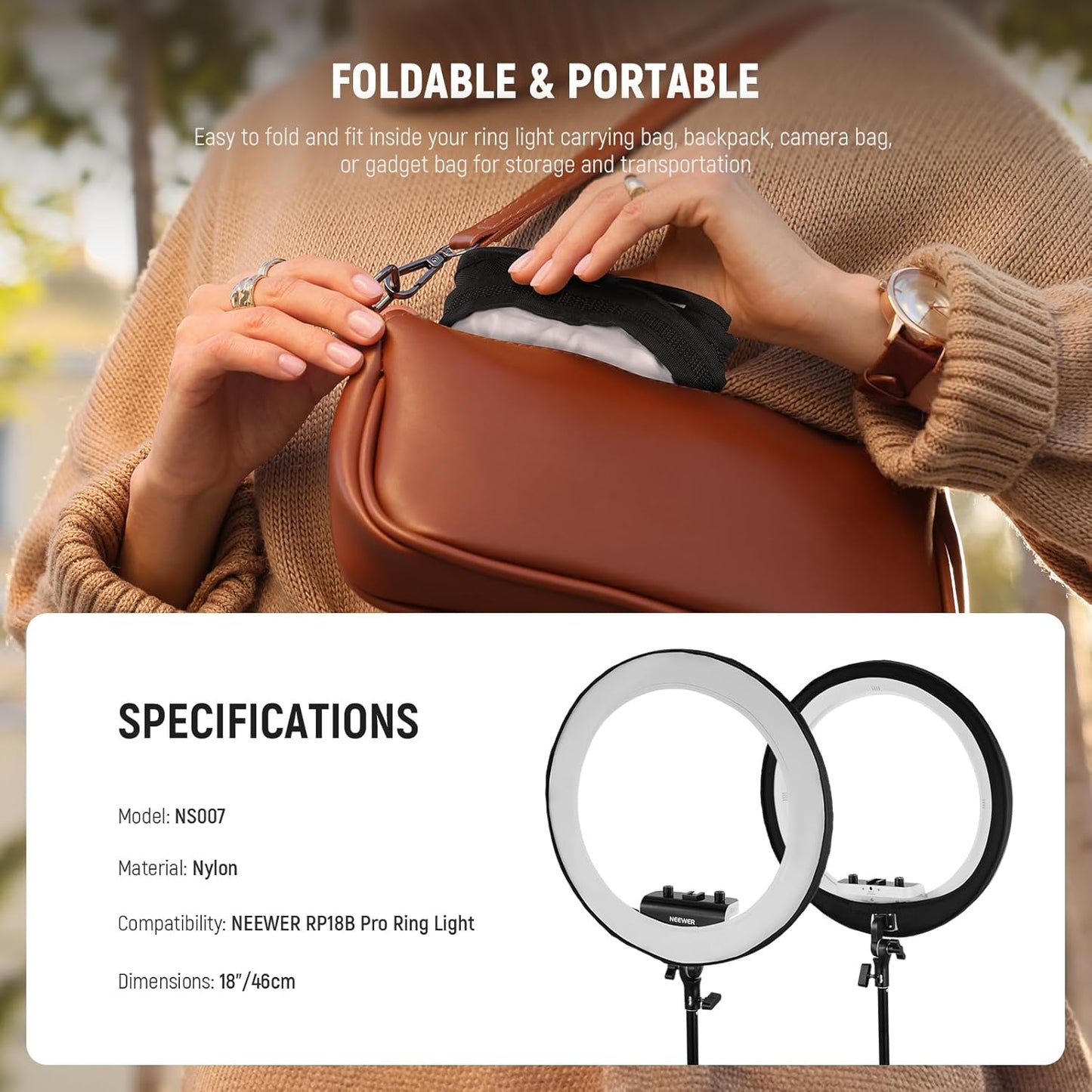 Neewer 10103516 Ring Light Softbox Diffuser