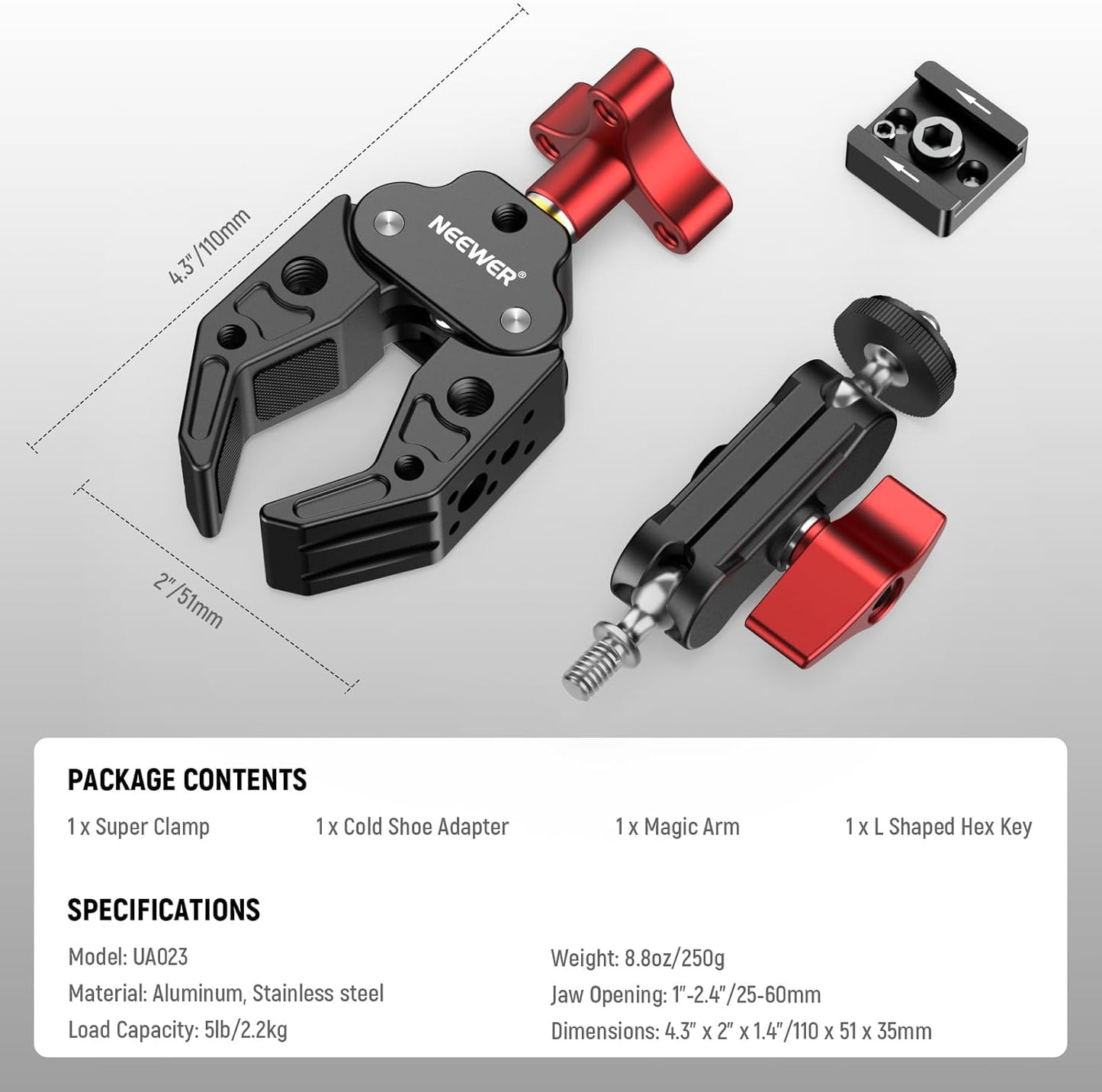Neewer 10102334 Super Clamp Magic Arm Camera