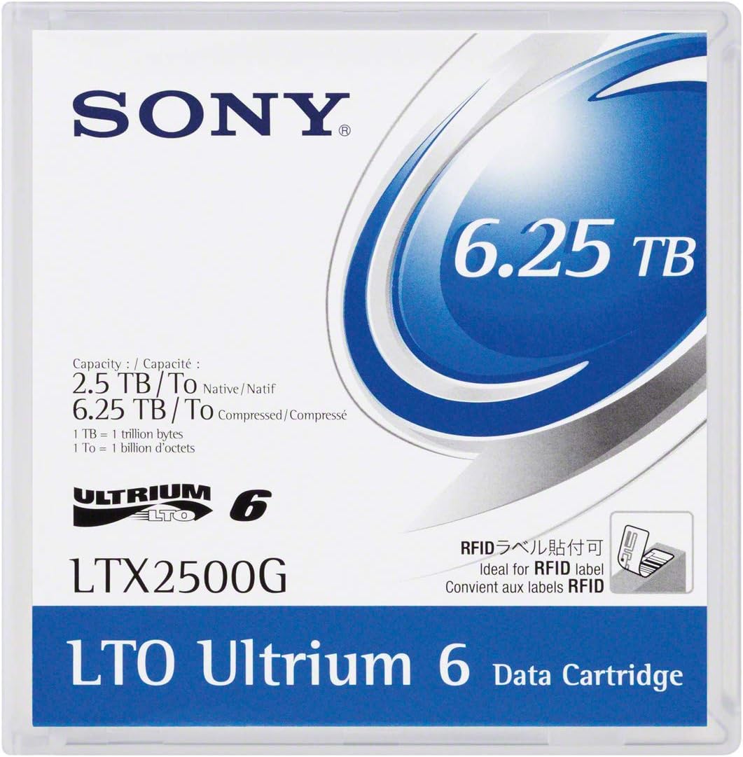 Sony LTX2500G LTO-6 Tape Cartridge 6.25TB Compressed