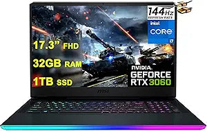 MSI GE76 Raider i7 RTX 3060 144Hz Gaming Laptop