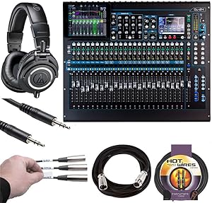 Allen & Heath QU-24C Digital Mixer w/ ATH-M50x Headphones