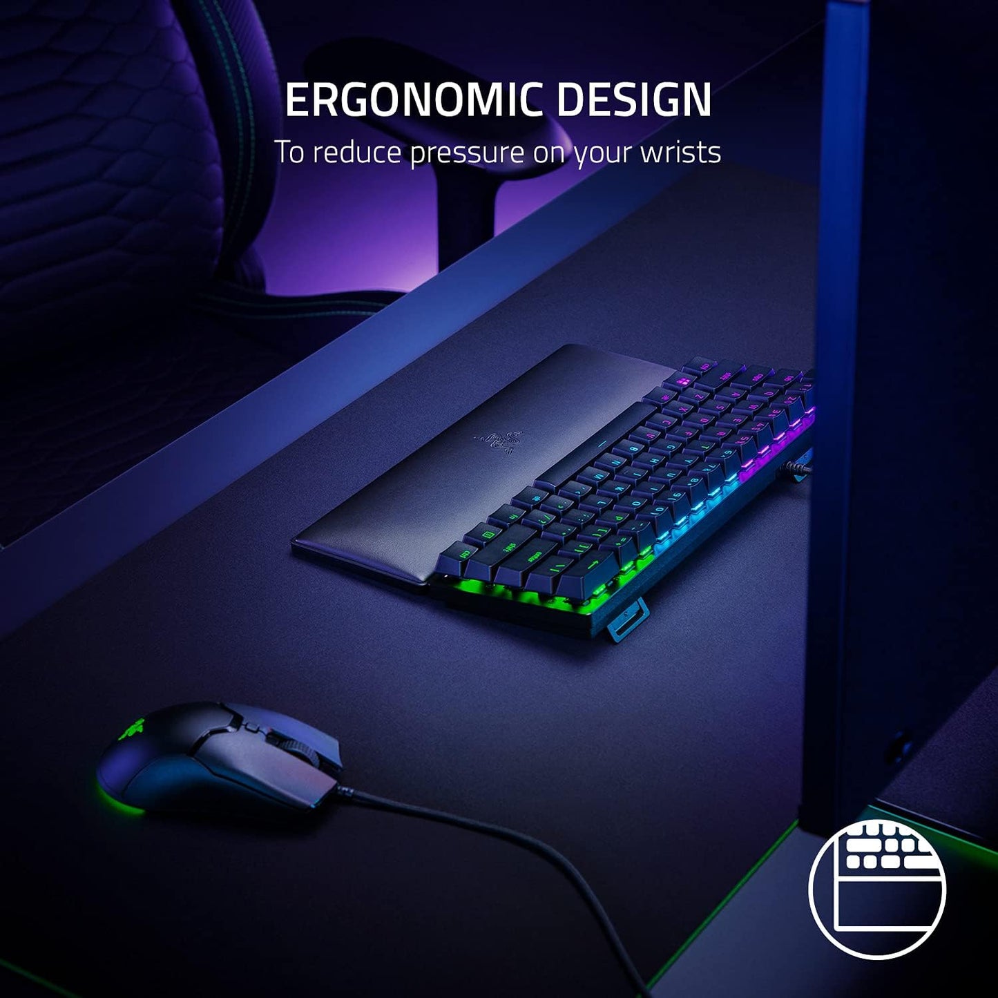 Razer RC21-01720100-R3M1 Ergonomic Mini Keyboard Wrist Rest