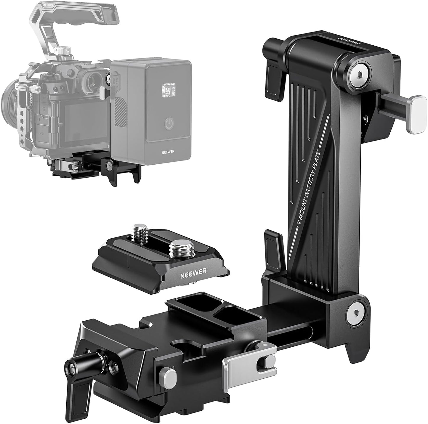 Neewer PS014 Foldable V Mount Battery Plate Arca Base