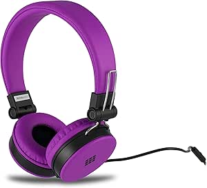 Polaroid PHP8660PU Purple Foldable Stereo Headphones with Mic