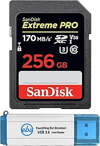 SanDisk 256GB Extreme Pro SDXC Memory Card Reader Bundle — main product image